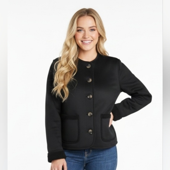 Briggs New York Women's Reversible Sherpa and Suede Jacket NWT - Picture 2 of 11